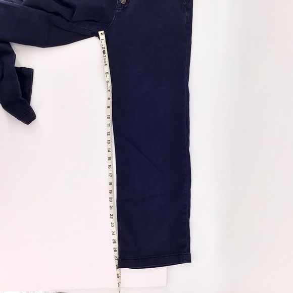 Pilcro The Letterpress Wide Leg Blue Pants Exposed Buttons Size 26 - Picture 8 of 15